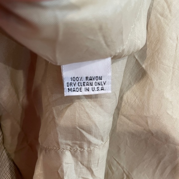 Ann Taylor Brown Beige Padded Shoulder Blazer - Picture 7 of 8